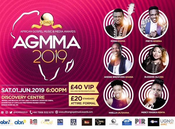 LIST OF WINNERS: For The Africa Gospel Music & Media Awards (AGMMA 2019)